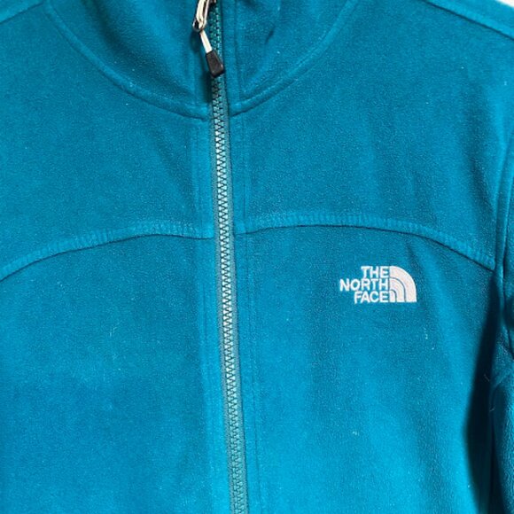 The North Face Women's Teal Fleece Full-Zip Jacket Size Medium - Picture 3 of 13